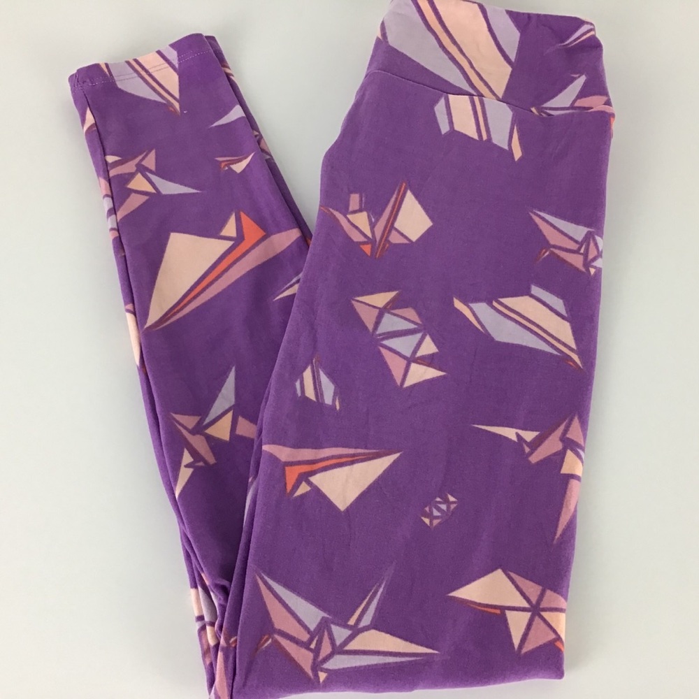 Purple Airplane Leggings LuLaRoe One Size